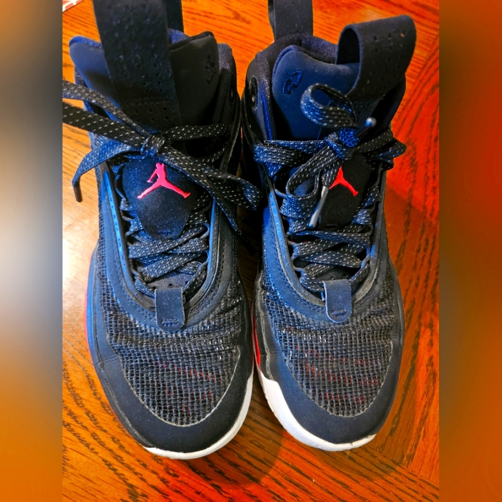 Kids Black and Red Jordan Shoes